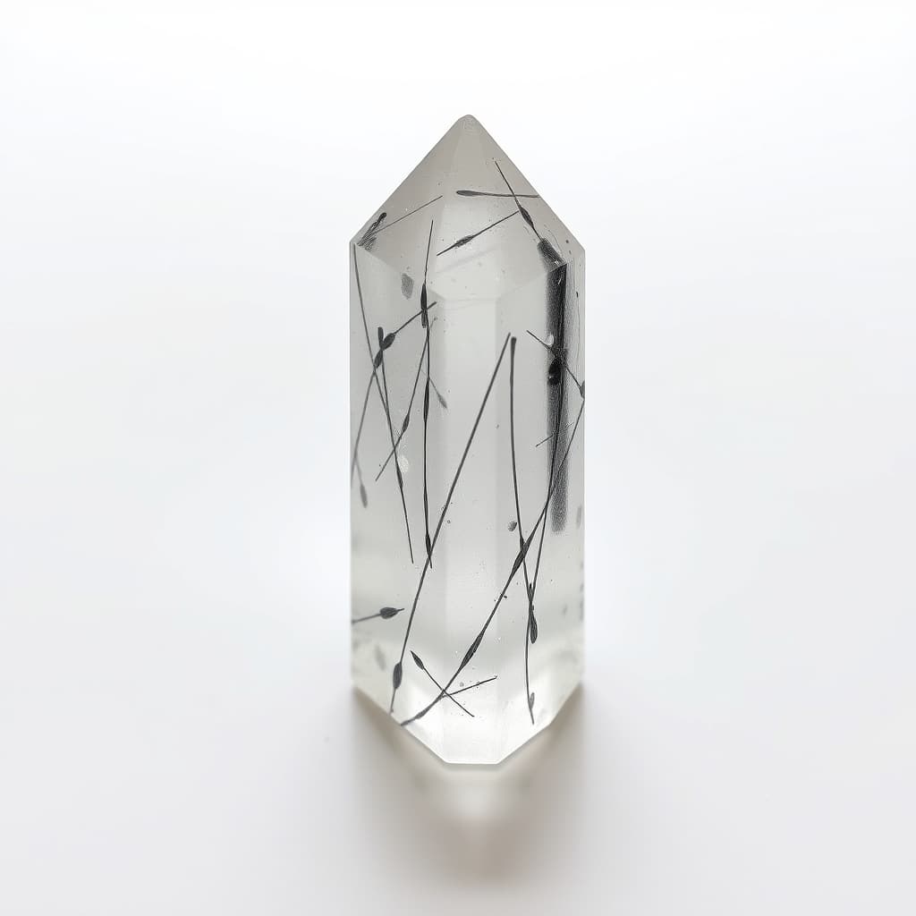 Tourmalinated Quartz, Two Stones Growing Inside One